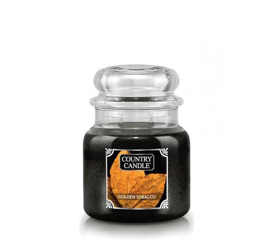 Country Candle średnia świeca zapachowa z dwoma knotami - Golden Tobacco (453 g)