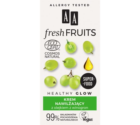 AA Fresh Fruits krem nawilżający z olejkiem z winogrona (50 ml)