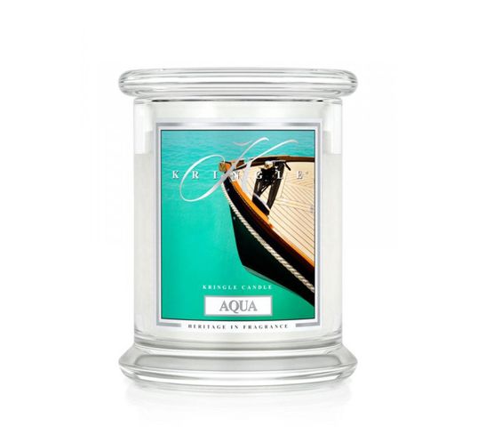 Kringle Candle – świeca zapachowa z dwoma knotami Aqua (411 g)