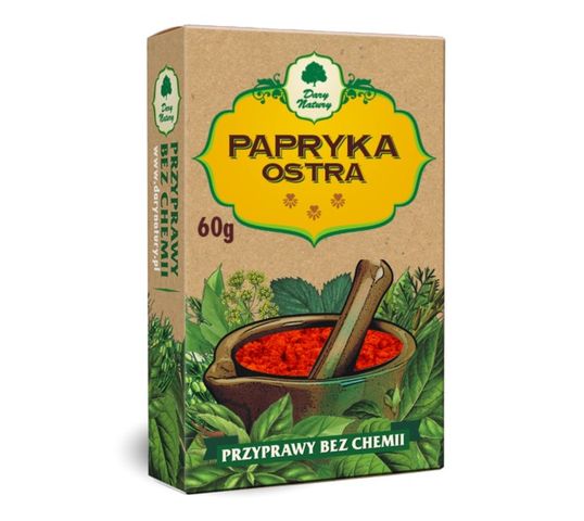 Dary Natury Ekologiczna Przyprawa Papryka Ostra 60g