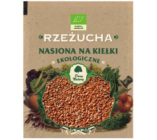 Dary Natury Ekologiczne Nasiona na kiełki Rzeżucha 30g
