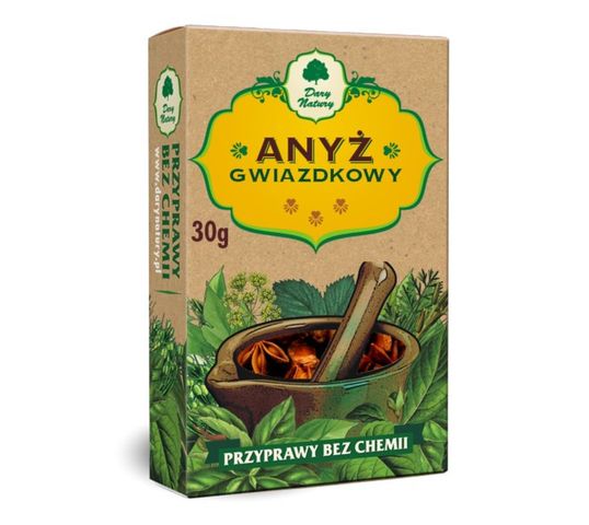 Dary Natury Przyprawy bez chemii Anyż Gwiazdkowy 30g