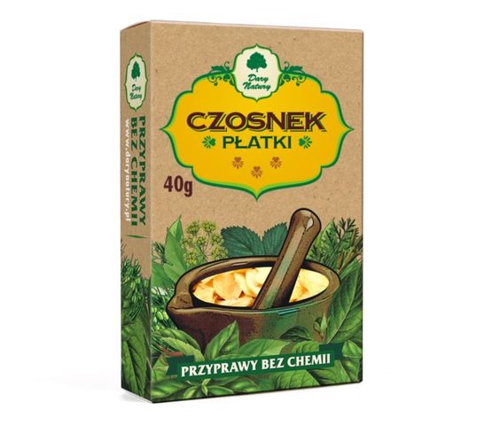 Dary Natury Przyprawy bez chemii Czosnek płatki 40g