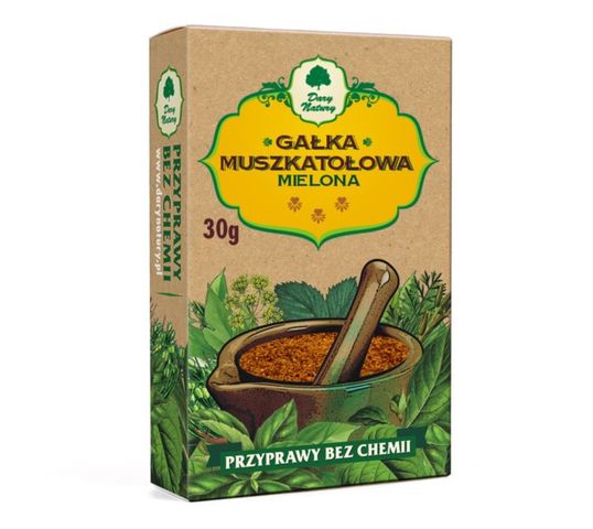 Dary Natury Przyprawy bez chemii Gałka Muszkatołowa mielona 30g