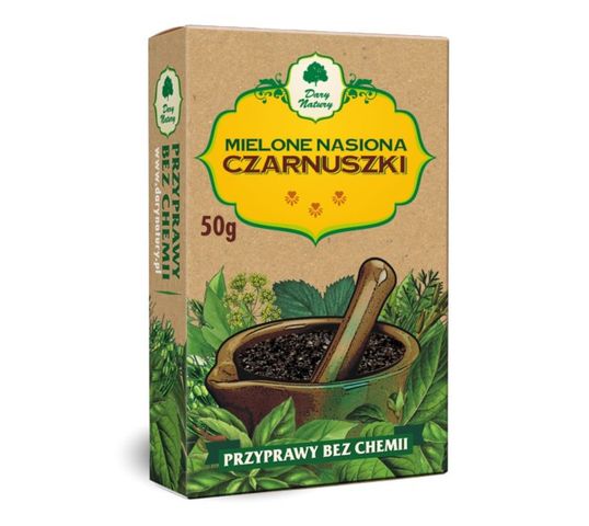 Dary Natury Przyprawy bez chemii Mielone nasiona czarnuszki 50g