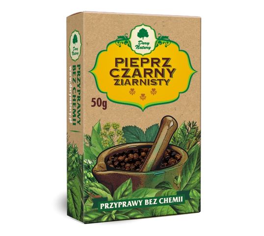 Dary Natury Przyprawy bez chemii Pieprz Czarny ziarnisty 50g