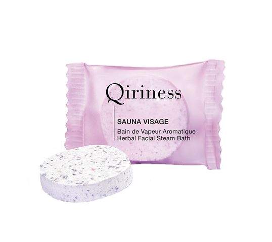 Qiriness – Sauna Visage ziołowa tabletka do kąpieli parowej do twarzy (8 g)