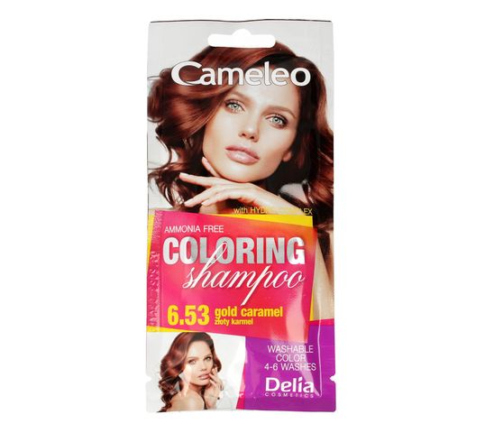 Delia Cosmetics Cameleo Szampon koloryzujący 6.53 Złoty Karmel (40 ml)