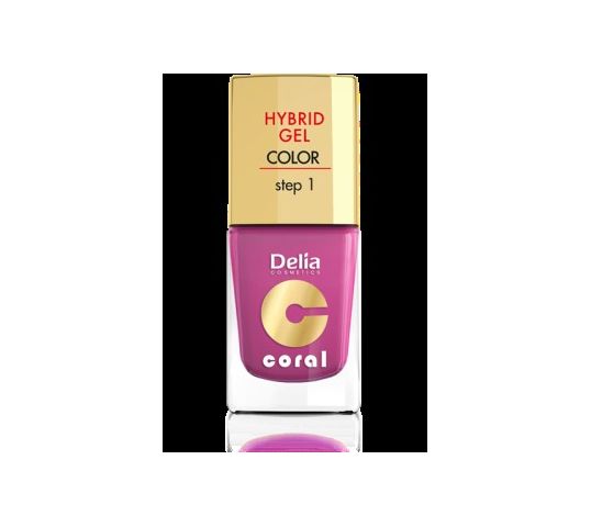 Delia Cosmetics Coral Hybrid Gel Emalia do paznokci nr 21 fuksja 11 ml