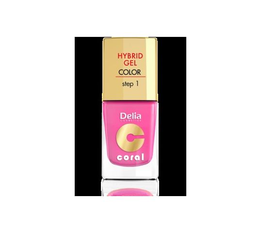 Delia Cosmetics Coral Hybrid Gel Emalia do paznokci nr 22 landrynkowy róż 11 ml