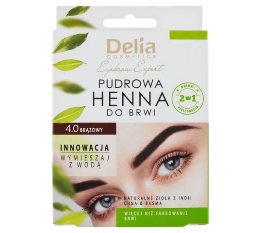 Delia – Cosmetics Henna do brwi pudrowa 4.0 brązowa (4 g)