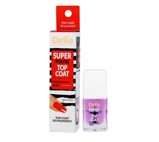 Delia – Cosmetics Top Coat do paznokci Super Połysk (11 ml)