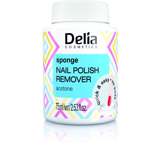 Delia Cosmetics zmywacz do paznokci z gąbką acetonowy 75 ml