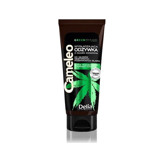 Delia – Wygładzająca odżywka z olejem konopnym do włosów niesfornych Cameleo Green (200 ml)
