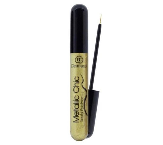 Dermacol Metallic Chic Liquid Eyeliner metaliczny eyeliner w płynie 1 Gold (6 ml)