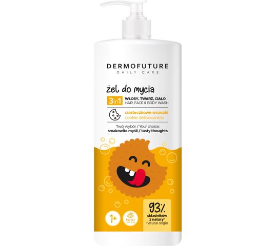 Dermofuture Daily Care Kids Żel 3in1 do mycia twarzy, ciała i włosów Ciasteczkowe Smaki (500 ml)