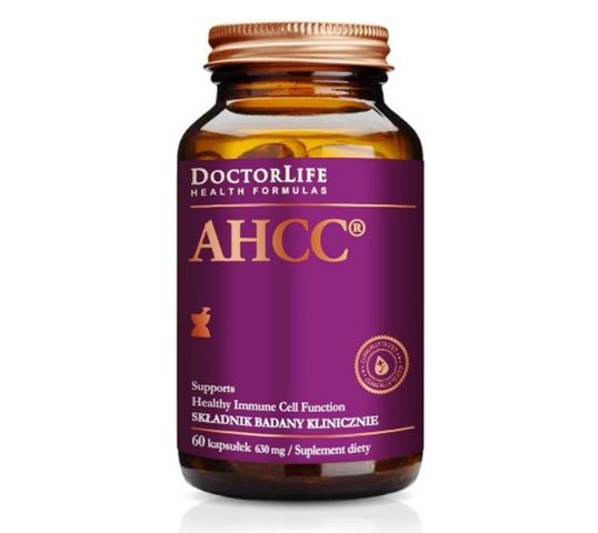 Doctor Life AHCC ekstrakt z grzybni Shiitake 630mg suplement diety 60 kapsułek