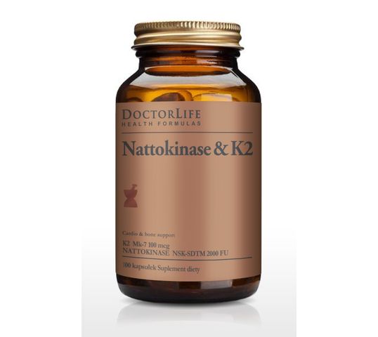 Doctor Life Nattokinase & K2 K2 Mk-7 100mg suplement diety 100 kapsułek
