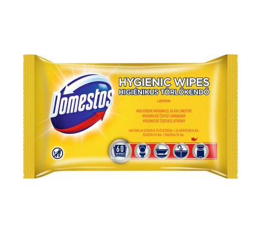 Domestos Hygienic Wipes chusteczki do czyszczenia Lemon 60szt