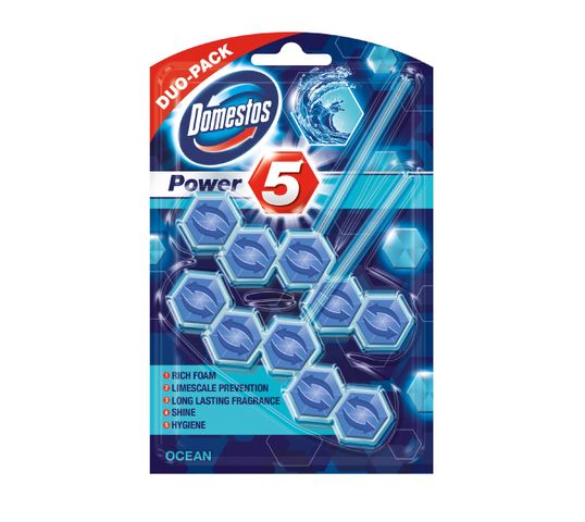 Domestos Ocean DUO Kostka WC Power 5 koszyk  2 x 55 g