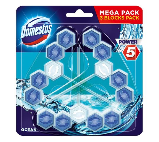 Domestos Power 5 Ocean kostka toaletowa 3x55g