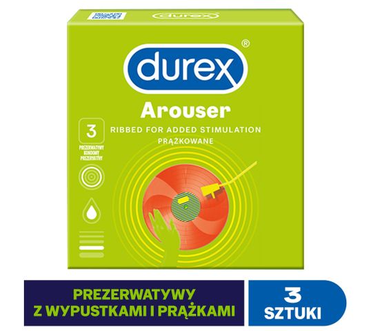 Durex Arouser prezerwatywy prążkowane (3 szt.)