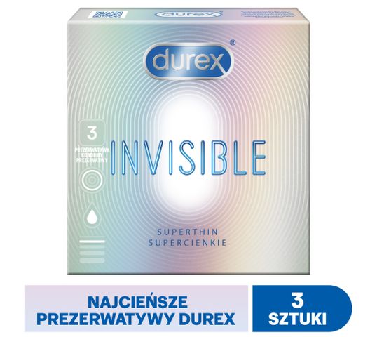 Durex Invisible prezerwatywy cienkie (3 szt.)
