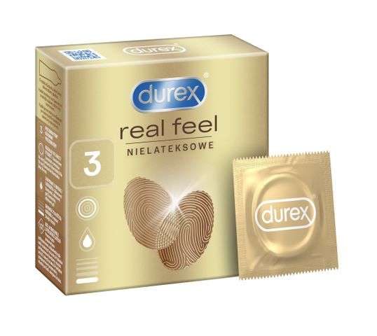 Durex Real Feel prezerwatywy bezlateksowe (3 szt.)