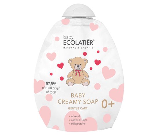 Ecolatier Baby kremowe mydło dla niemowląt delikatna pielęgnacja 0+ DOY-PACK (250 ml)