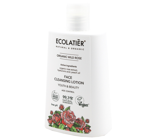Ecolatier Organic Wild Rose mleczko do twarzy oczyszczające (250 ml)