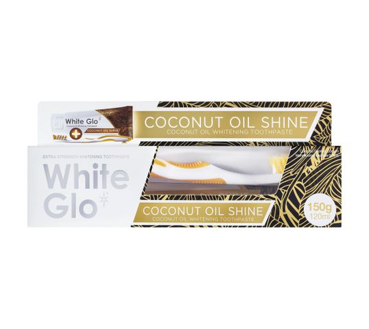 White Glo Coconut Oil Shine wybielająca pasta do zębów 120ml + szczoteczka do zębów (1 szt.)