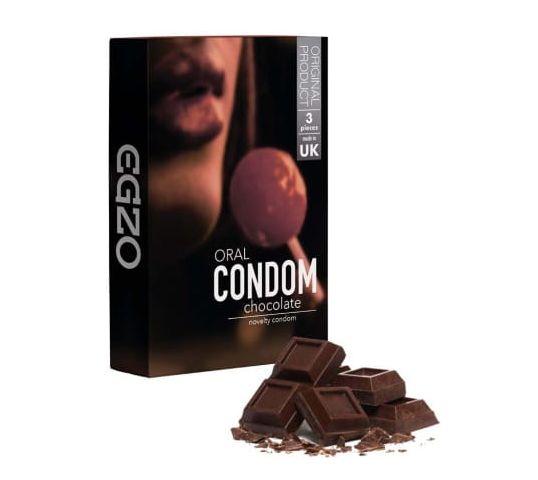 Egzo Oral Condom smakowe prezerwatywy Chocolate (3 szt.)