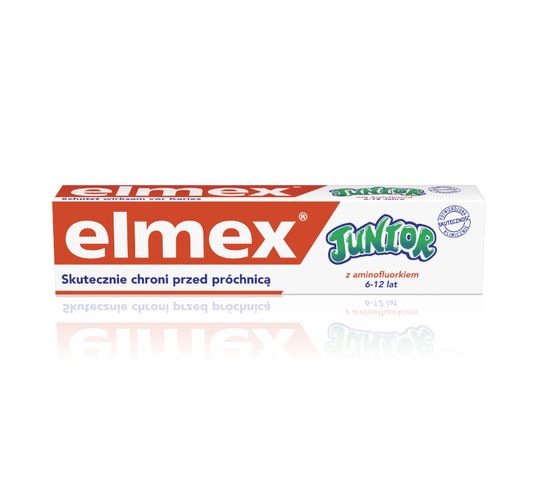 Elmex pasta do zębów dla dzieci Junior 6-12 lat DUO druga 50%  75 ml x 2