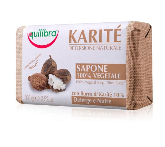 Equilibra Karite 100% Vegetal Soap mydło z masłem Shea (100 g)