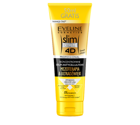 Eveline 4D Slim Extreme – serum antycellulitowe mezoterapia & ultradźwięki (250 ml)