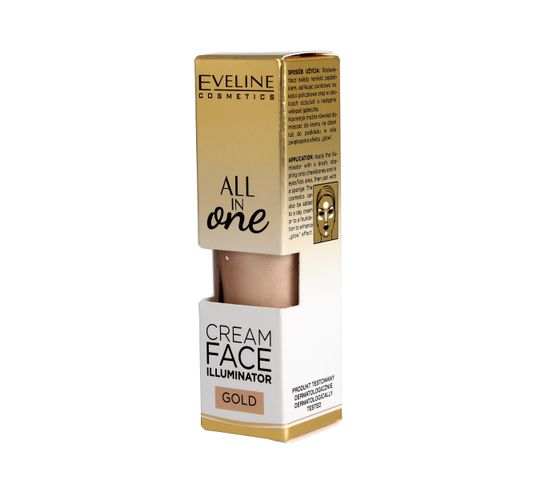 Eveline All in One – kremowy rozświetlacz w płynie Gold (8 ml)