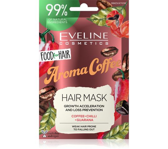 Eveline Food For Hair Aroma Coffee wzmacniająca maska do włosów z tendencją do wypadania (20 ml)