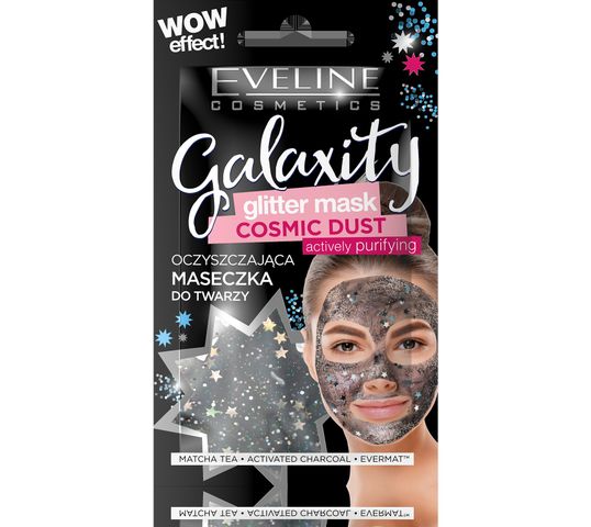 Eveline Galaxity Glitter Mask – maseczka oczyszczająca z brokatem (10 ml)
