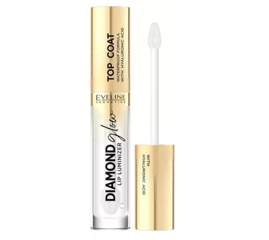 Eveline Cosmetics Diamond Glow błyszczyk do ust 01 Transparent Top Coat (4.5 ml)