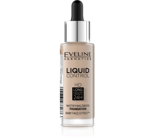 Eveline Liquid Control HD (podkład do twarzy z dropperem nr 030 Sand Beige 32 ml)