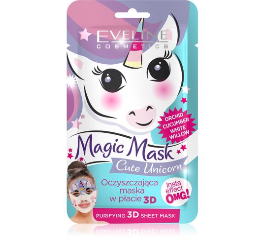 Eveline Magic Mask Cute Unicorn (oczyszczająca maska w płacie 1 szt.)