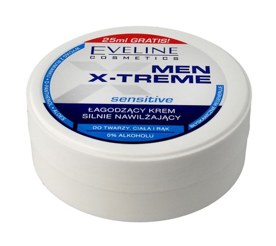 Eveline Men X-Treme Sensitive krem nawilżający do twarzy, rąk i ciała (100 ml)