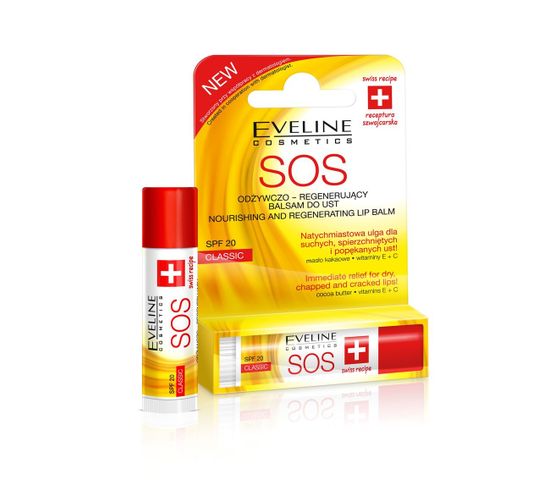 Eveline SOS odżywczo-regenerujący balsam do ust classic (1 szt.)