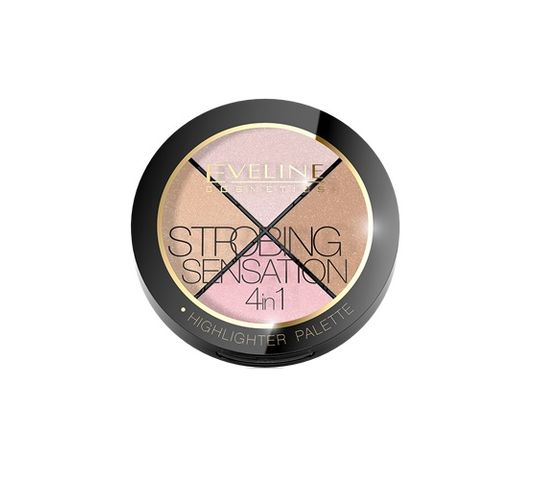 Eveline Strobing Sensation 4in1 – zestaw rozświetlaczy do twarzy (12 g)