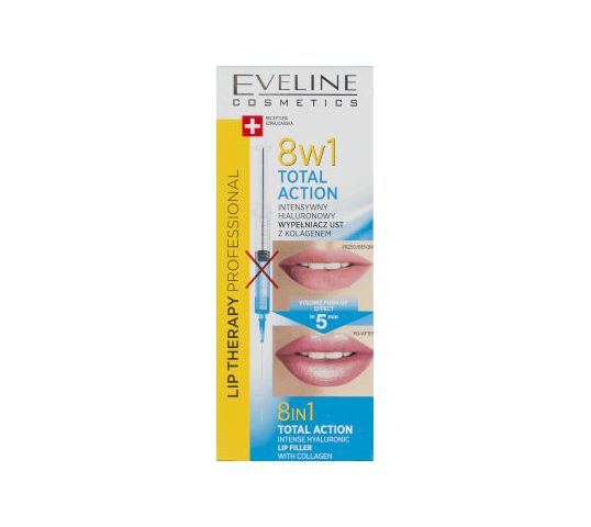 Eveline Total Action 8w1 – wypełniacz hialuronowy do ust (12 ml)