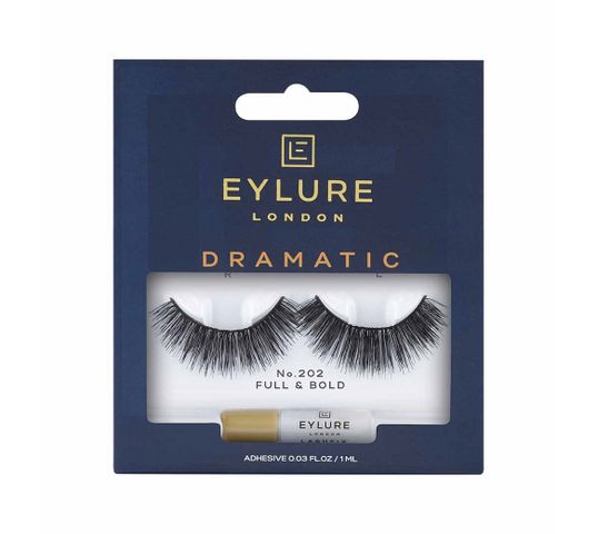 Eylure Dramatic Lashes sztuczne rzęsy z klejem efekt teatralny No. 202 (1 para)