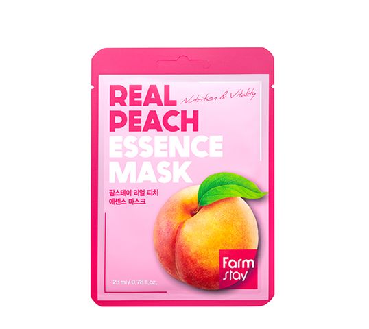 Farm Stay Real Peach Essence Mask odżywcza maseczka w płachcie z ekstraktem brzoskwini (23 ml)
