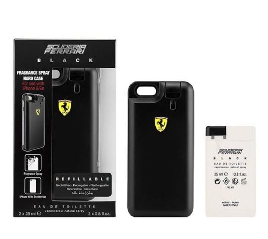 Ferrari Black zestaw woda perfumowana 2x25ml wkład + obudowa na telefon iPhone 6 & iPhone 6s