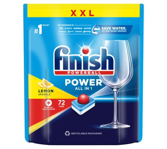 Finish Power All in 1 tabletki do zmywarki Lemon 72szt