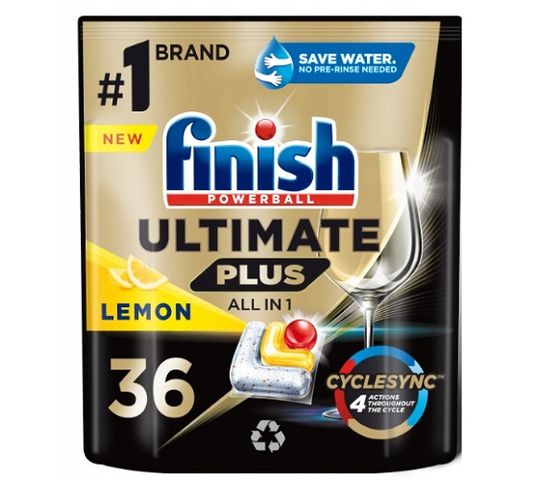 Finish Ultimate Plus kapsułki do zmywarki Lemon 36szt